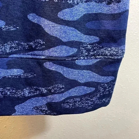 Flirtitude Active Blue Camo Workout Top Athleisure Jamestown Half Zip Sz S New - Picture 6 of 7